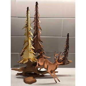 Vintage wood and metal Christmas decor peice